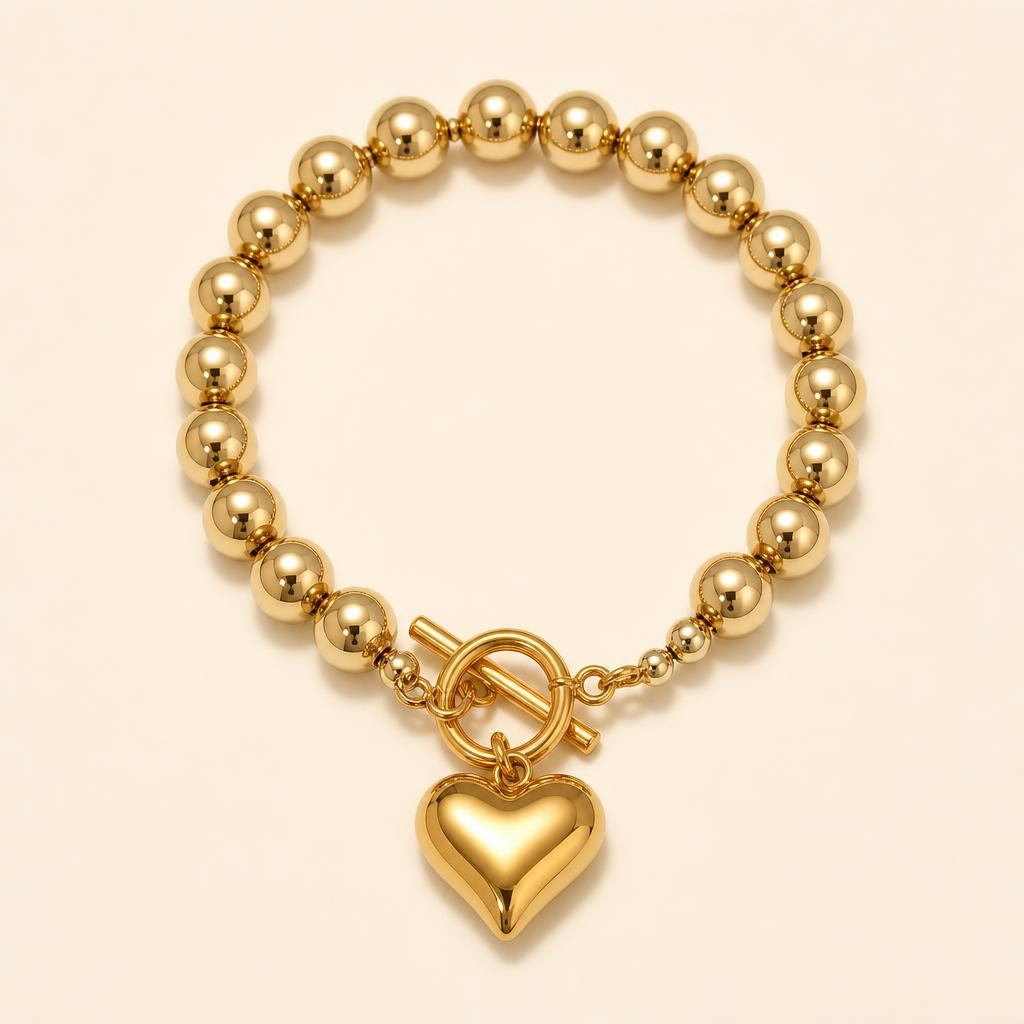 VELORA Armband Perlen Gold