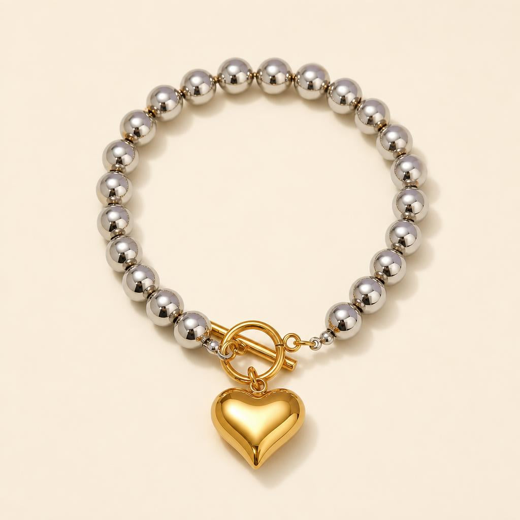 VELORA Armband Perlen Silber