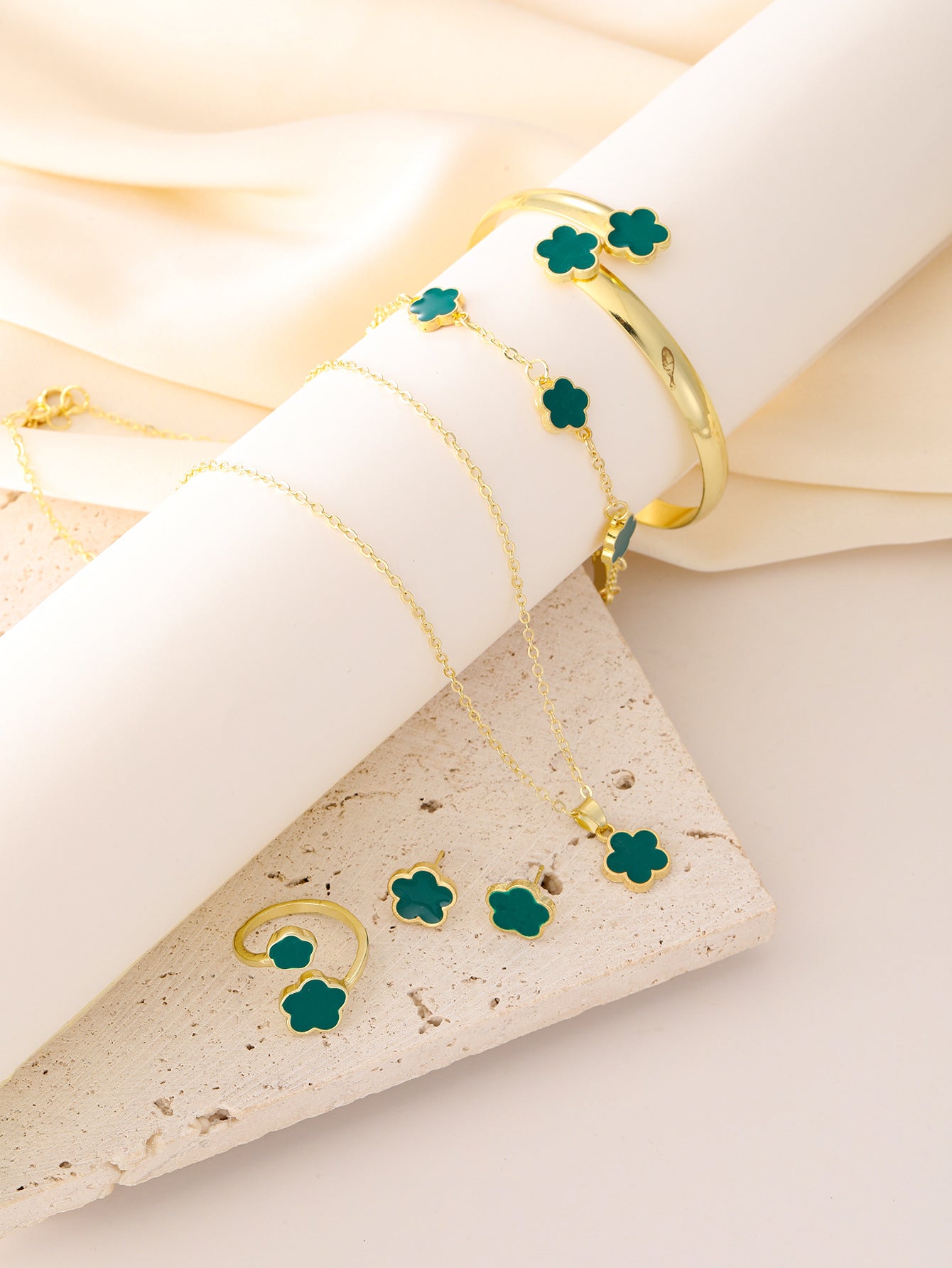 Kleeblatt Schmuckset